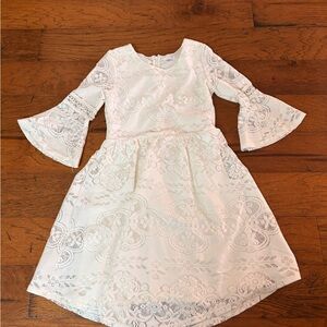 Xhilaration White Lace Bell Sleeve Dress